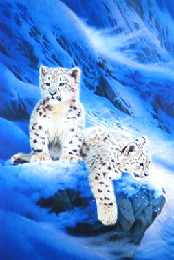 ジョウ・ナイトウの絵画作品　タイトルは、ヒマラヤに生きる